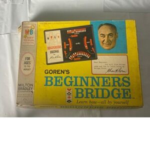 Gorens Beginners Bridge Milton Bradley Complete Game‎ Learn How All By Yourself